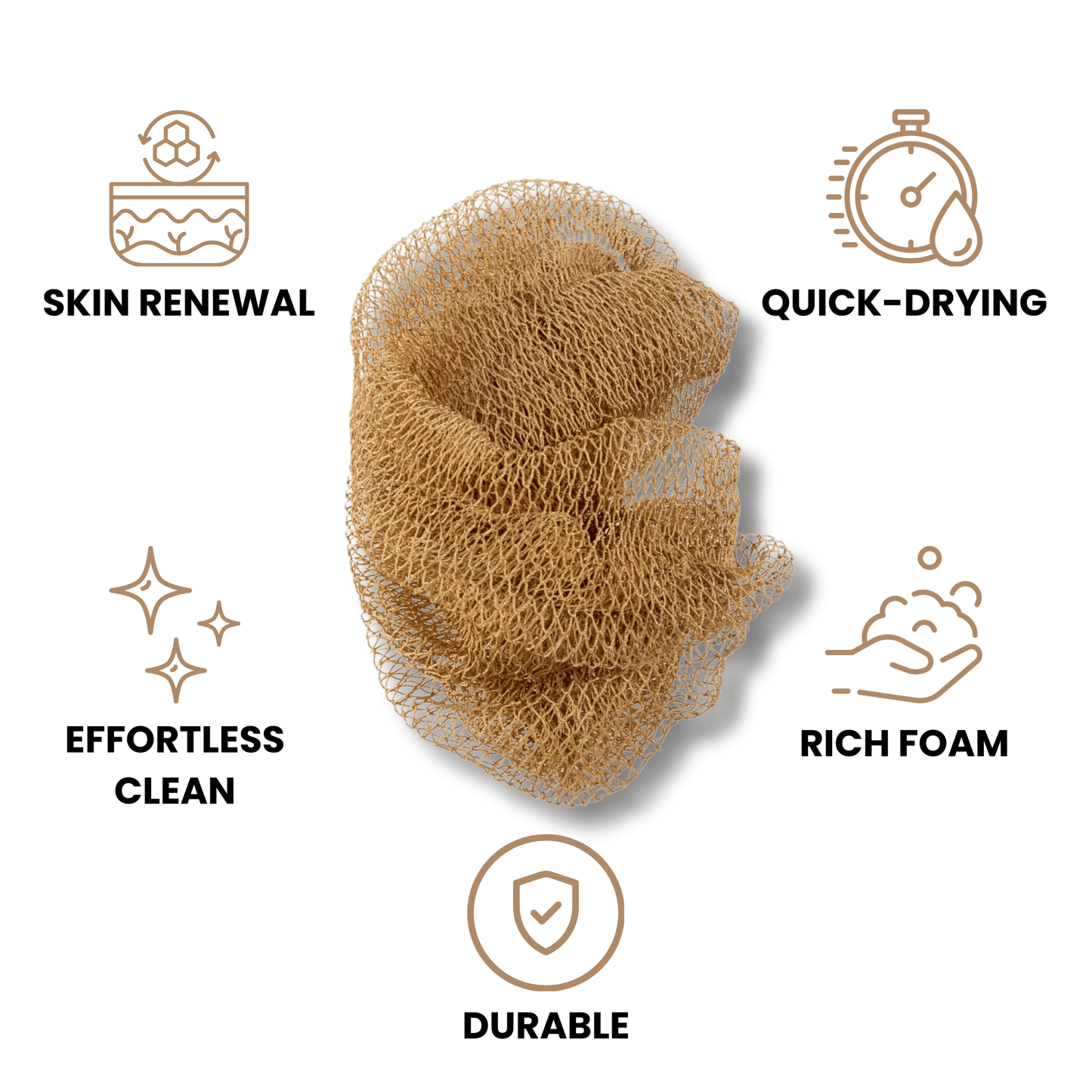 African Exfoliating Net Sponge (120cm / 45 inch)