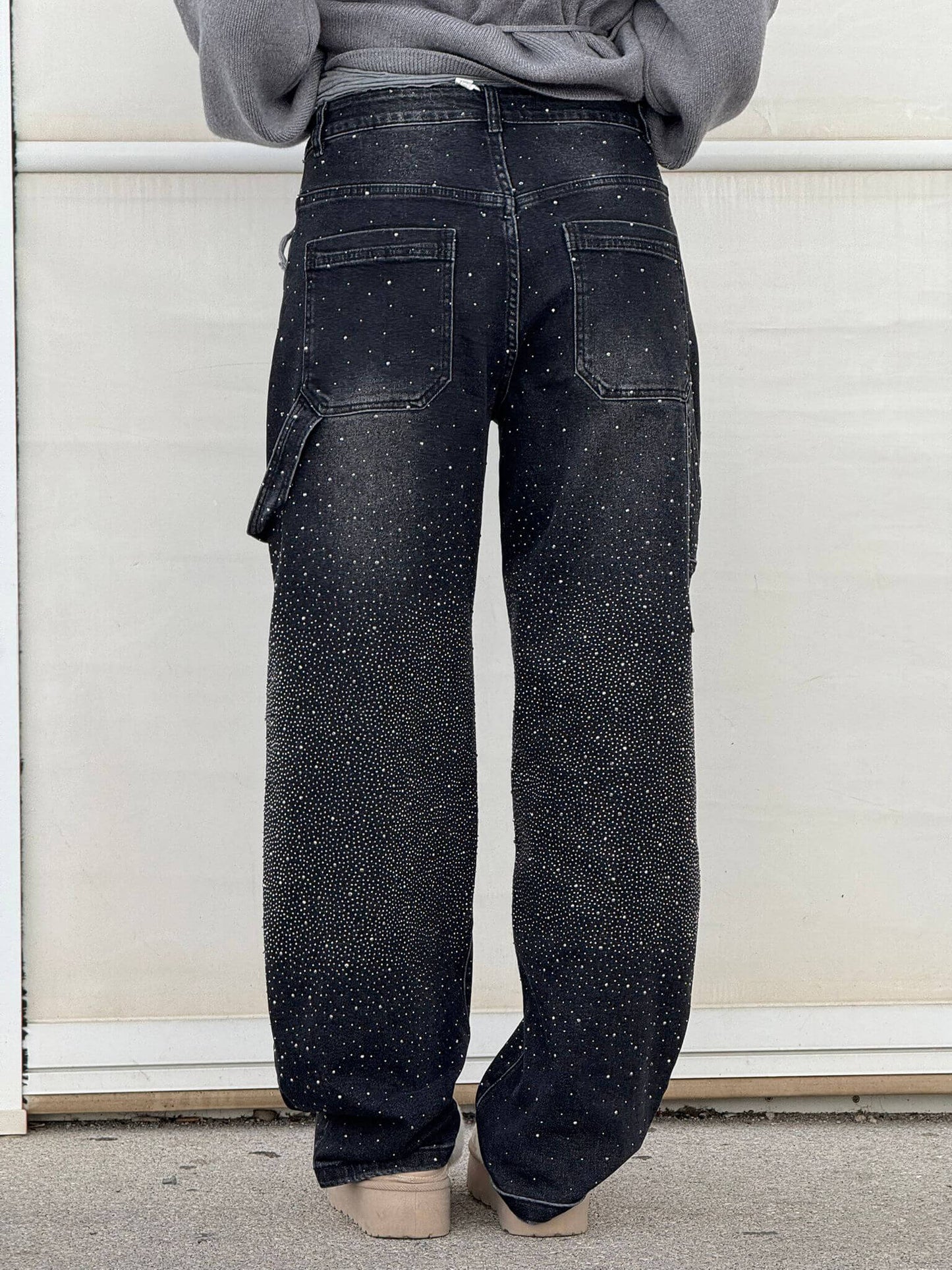 Shiny Wide-Leg Womens Siesta Jeans