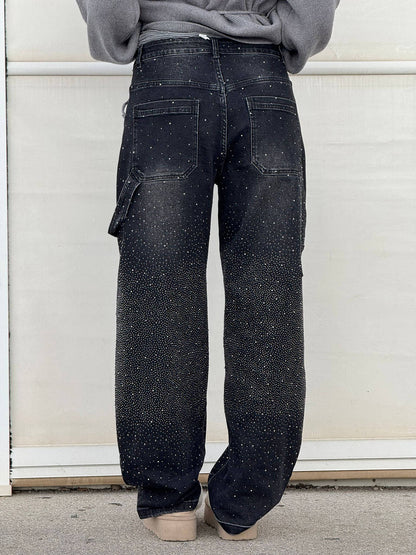 Shiny Wide-Leg Womens Siesta Jeans