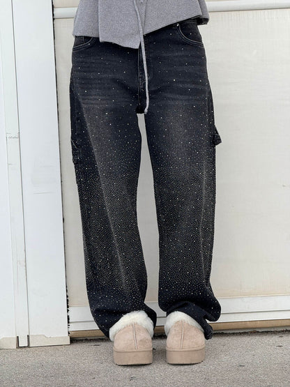 Shiny Wide-Leg Womens Siesta Jeans